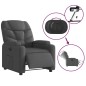 vidaXL Relaxsessel Elektrisch Dunkelgrau Stoff vidaXL Relaxsessel Elektrisch Dunkelgrau Stoff