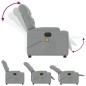 vidaXL Massagesessel Elektrisch Hellgrau Stoff vidaXL Massagesessel Elektrisch Hellgrau Stoff