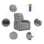 vidaXL Massagesessel Elektrisch Hellgrau Stoff vidaXL Massagesessel Elektrisch Hellgrau Stoff