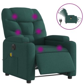 vidaXL Massagesessel Elektrisch Dunkelgrün Stoff