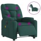 vidaXL Massagesessel Elektrisch Dunkelgrün Stoff vidaXL Massagesessel Elektrisch Dunkelgrün Stoff