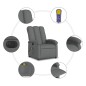 vidaXL Massagesessel Elektrisch Dunkelgrau Stoff vidaXL Massagesessel Elektrisch Dunkelgrau Stoff