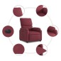 vidaXL Relaxsessel Elektrisch Weinrot Stoff vidaXL Relaxsessel Elektrisch Weinrot Stoff