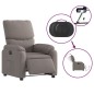 vidaXL Relaxsessel Elektrisch Taupe Stoff vidaXL Relaxsessel Elektrisch Taupe Stoff