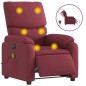 vidaXL Massagesessel Elektrisch Weinrot Stoff vidaXL Massagesessel Elektrisch Weinrot Stoff