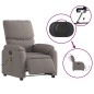 vidaXL Massagesessel Elektrisch Taupe Stoff vidaXL Massagesessel Elektrisch Taupe Stoff