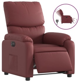 vidaXL Relaxsessel Elektrisch Weinrot Kunstleder