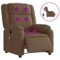 vidaXL Massagesessel Elektrisch Braun Stoff vidaXL Massagesessel Elektrisch Braun Stoff