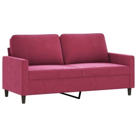 vidaXL 2-Sitzer-Sofa Weinrot 140 cm Samt