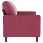 vidaXL 2-Sitzer-Sofa Weinrot 140 cm Samt vidaXL 2-Sitzer-Sofa Weinrot 140 cm Samt