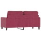 vidaXL 2-Sitzer-Sofa Weinrot 140 cm Samt vidaXL 2-Sitzer-Sofa Weinrot 140 cm Samt