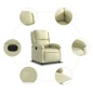 vidaXL Relaxsessel Elektrisch Creme Echtleder vidaXL Relaxsessel Elektrisch Creme Echtleder