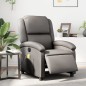 vidaXL Massagesessel Elektrisch Grau Echtleder vidaXL Massagesessel Elektrisch Grau Echtleder