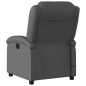 vidaXL Massagesessel Elektrisch Grau Echtleder vidaXL Massagesessel Elektrisch Grau Echtleder