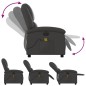 vidaXL Massagesessel Elektrisch Grau Echtleder vidaXL Massagesessel Elektrisch Grau Echtleder