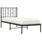 vidaXL Bettgestell mit Kopfteil Metall Schwarz 75x190 cm vidaXL Bettgestell mit Kopfteil Metall Schwarz 75x190 cm
