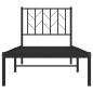 vidaXL Bettgestell mit Kopfteil Metall Schwarz 75x190 cm vidaXL Bettgestell mit Kopfteil Metall Schwarz 75x190 cm