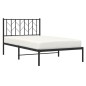 vidaXL Bettgestell mit Kopfteil Metall Schwarz 100x190 cm vidaXL Bettgestell mit Kopfteil Metall Schwarz 100x190 cm