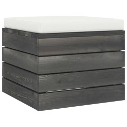 vidaXL Garten-Paletten-Hocker mit Sitzkissen Kiefernholz