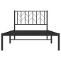 vidaXL Bettgestell mit Kopfteil Metall Schwarz 100x190 cm vidaXL Bettgestell mit Kopfteil Metall Schwarz 100x190 cm
