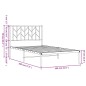 vidaXL Bettgestell mit Kopfteil Metall Schwarz 100x190 cm vidaXL Bettgestell mit Kopfteil Metall Schwarz 100x190 cm