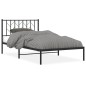 vidaXL Bettgestell mit Kopfteil Metall Schwarz 107x203 cm vidaXL Bettgestell mit Kopfteil Metall Schwarz 107x203 cm