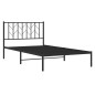 vidaXL Bettgestell mit Kopfteil Metall Schwarz 107x203 cm vidaXL Bettgestell mit Kopfteil Metall Schwarz 107x203 cm