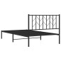 vidaXL Bettgestell mit Kopfteil Metall Schwarz 107x203 cm vidaXL Bettgestell mit Kopfteil Metall Schwarz 107x203 cm
