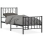 vidaXL Bettgestell mit Kopf- und Fußteil Metall Schwarz 80x200 cm vidaXL Bettgestell mit Kopf- und Fußteil Metall Schwarz 80x200 cm