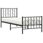 vidaXL Bettgestell mit Kopf- und Fußteil Metall Schwarz 80x200 cm vidaXL Bettgestell mit Kopf- und Fußteil Metall Schwarz 80x200 cm