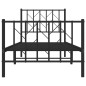 vidaXL Bettgestell mit Kopf- und Fußteil Metall Schwarz 80x200 cm vidaXL Bettgestell mit Kopf- und Fußteil Metall Schwarz 80x200 cm