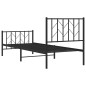 vidaXL Bettgestell mit Kopf- und Fußteil Metall Schwarz 80x200 cm vidaXL Bettgestell mit Kopf- und Fußteil Metall Schwarz 80x200 cm