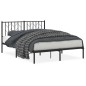 vidaXL Bettgestell mit Kopfteil Metall Schwarz 140x200 cm vidaXL Bettgestell mit Kopfteil Metall Schwarz 140x200 cm