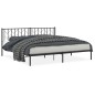 vidaXL Bettgestell mit Kopfteil Metall Schwarz 200x200 cm vidaXL Bettgestell mit Kopfteil Metall Schwarz 200x200 cm