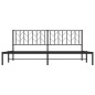 vidaXL Bettgestell mit Kopfteil Metall Schwarz 200x200 cm vidaXL Bettgestell mit Kopfteil Metall Schwarz 200x200 cm