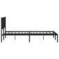 vidaXL Bettgestell mit Kopfteil Metall Schwarz 200x200 cm vidaXL Bettgestell mit Kopfteil Metall Schwarz 200x200 cm
