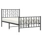vidaXL Bettgestell mit Kopf- und Fußteil Metall Schwarz 100x200 cm vidaXL Bettgestell mit Kopf- und Fußteil Metall Schwarz 100x200 cm