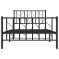 vidaXL Bettgestell mit Kopf- und Fußteil Metall Schwarz 100x200 cm vidaXL Bettgestell mit Kopf- und Fußteil Metall Schwarz 100x200 cm