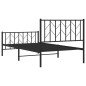 vidaXL Bettgestell mit Kopf- und Fußteil Metall Schwarz 100x200 cm vidaXL Bettgestell mit Kopf- und Fußteil Metall Schwarz 100x200 cm
