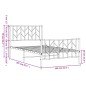 vidaXL Bettgestell mit Kopf- und Fußteil Metall Schwarz 100x200 cm vidaXL Bettgestell mit Kopf- und Fußteil Metall Schwarz 100x200 cm