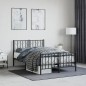 vidaXL Bettgestell mit Kopf- und Fußteil Metall Schwarz 120x190 cm vidaXL Bettgestell mit Kopf- und Fußteil Metall Schwarz 120x190 cm