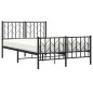vidaXL Bettgestell mit Kopf- und Fußteil Metall Schwarz 120x190 cm vidaXL Bettgestell mit Kopf- und Fußteil Metall Schwarz 120x190 cm