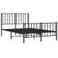 vidaXL Bettgestell mit Kopf- und Fußteil Metall Schwarz 120x190 cm vidaXL Bettgestell mit Kopf- und Fußteil Metall Schwarz 120x190 cm