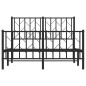 vidaXL Bettgestell mit Kopf- und Fußteil Metall Schwarz 120x190 cm vidaXL Bettgestell mit Kopf- und Fußteil Metall Schwarz 120x190 cm