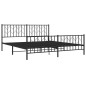 vidaXL Bettgestell mit Kopf- und Fußteil Metall Schwarz 180x200 cm vidaXL Bettgestell mit Kopf- und Fußteil Metall Schwarz 180x200 cm