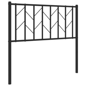 vidaXL Kopfteil Metall Schwarz 90 cm