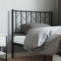 vidaXL Kopfteil Metall Schwarz 90 cm