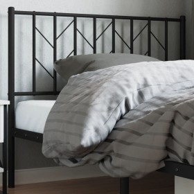vidaXL Kopfteil Metall Schwarz 107 cm