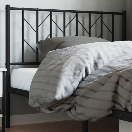 vidaXL Kopfteil Metall Schwarz 107 cm