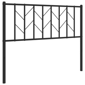 vidaXL Kopfteil Metall Schwarz 107 cm